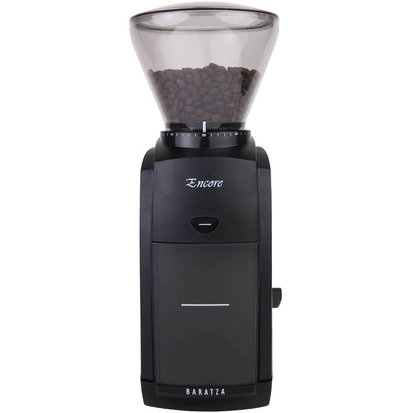 Encore Coffee Grinder in Black front view#color_black